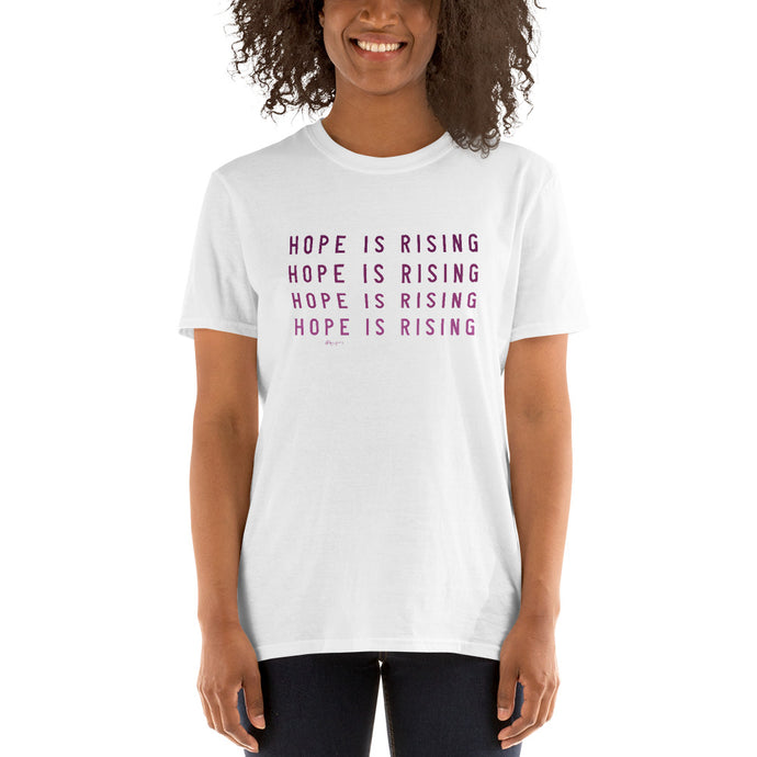 HOPE IS RISING - White Short-Sleeve Unisex T-Shirt