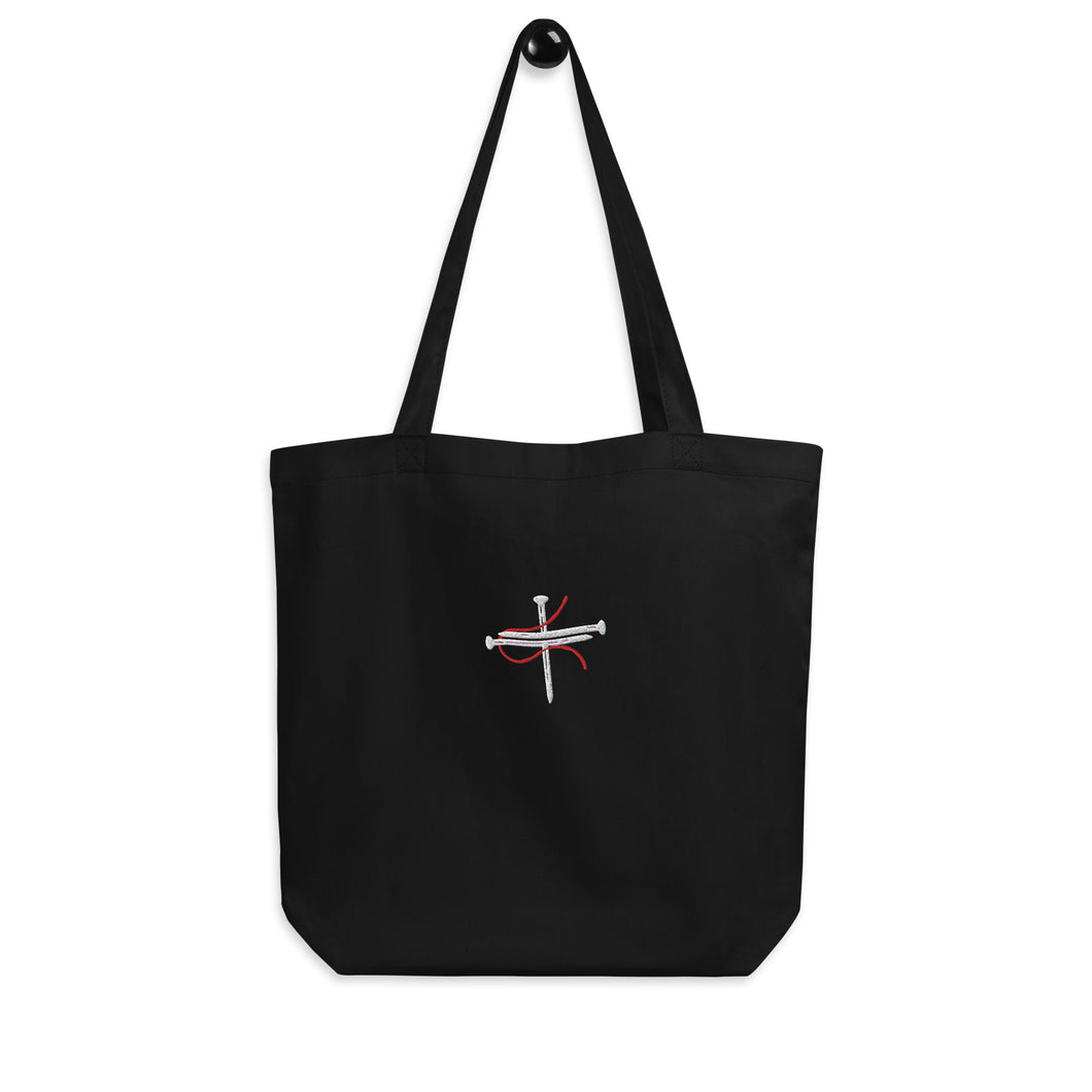 1 Cross, 3 Nails - Embroidered Eco Tote Bag