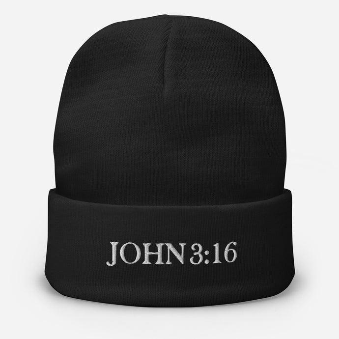 John 3:16 - Embroidered Beanie