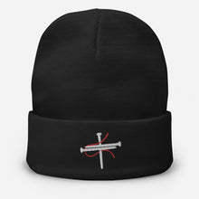 1 Cross, 3 Nails - Embroidered Beanie