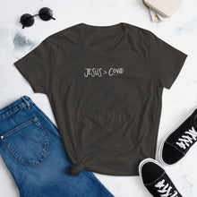 Jesus > Covid - Women's Short Sleeve T-Shirt